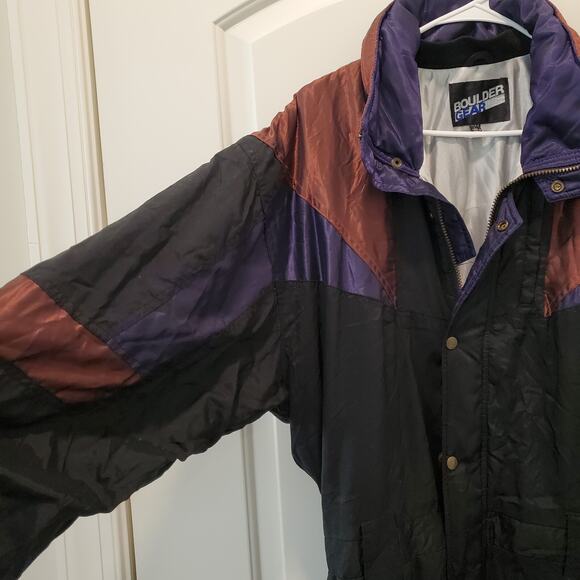 Vtg Boulder Gear Ski Suit One-Piece Softshell Solar Lock 80’s Unisex L Metallic - Picture 5 of 16